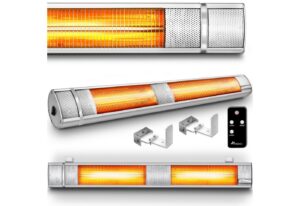 TRESKO Heizstrahler Infrarot 3000W mit Fernbedienung Wärmestrahler Terrasse elektrisch