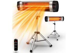 TRESKO Heizstrahler Infrarot Wärmestrahler elektrisch mit Fernbedienung