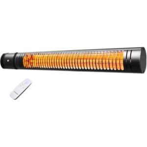 VASNER SlimLine X20 Infrarot-Heizstrahler 2000 Watt mit Fernbedienung Schwarz