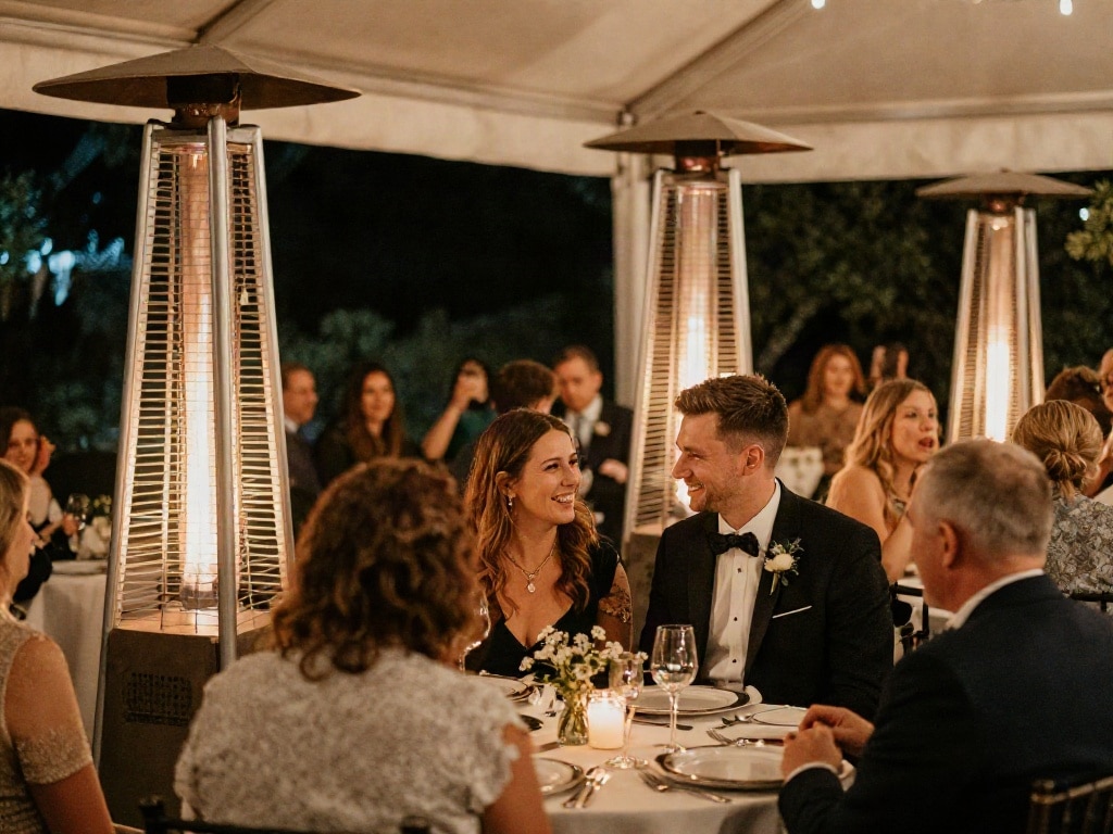 Heizpilz für Hochzeit im Freien