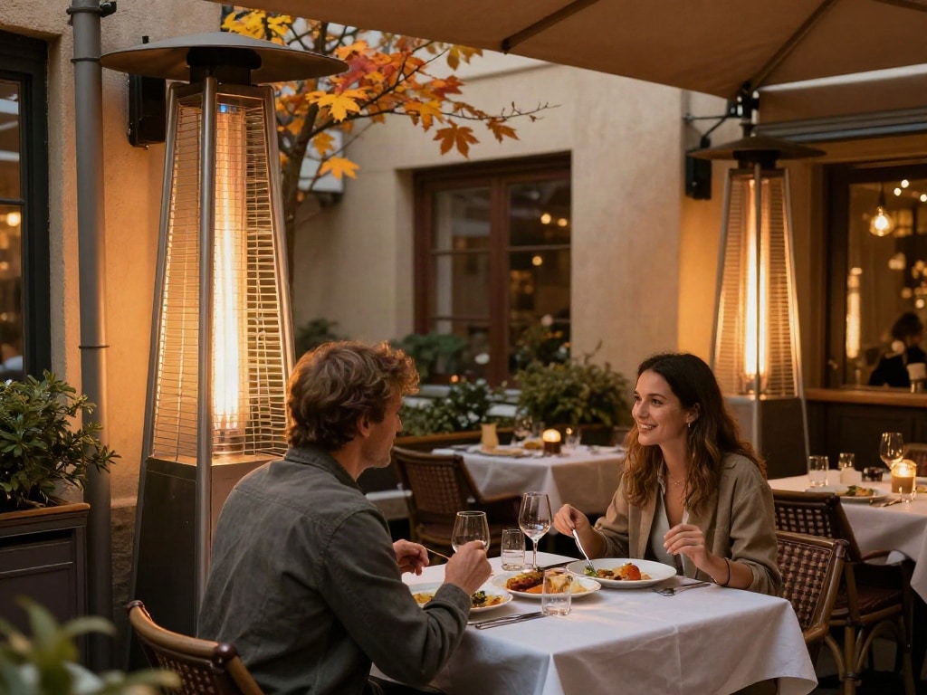 Heizstrahler für Restaurantterrasse planen